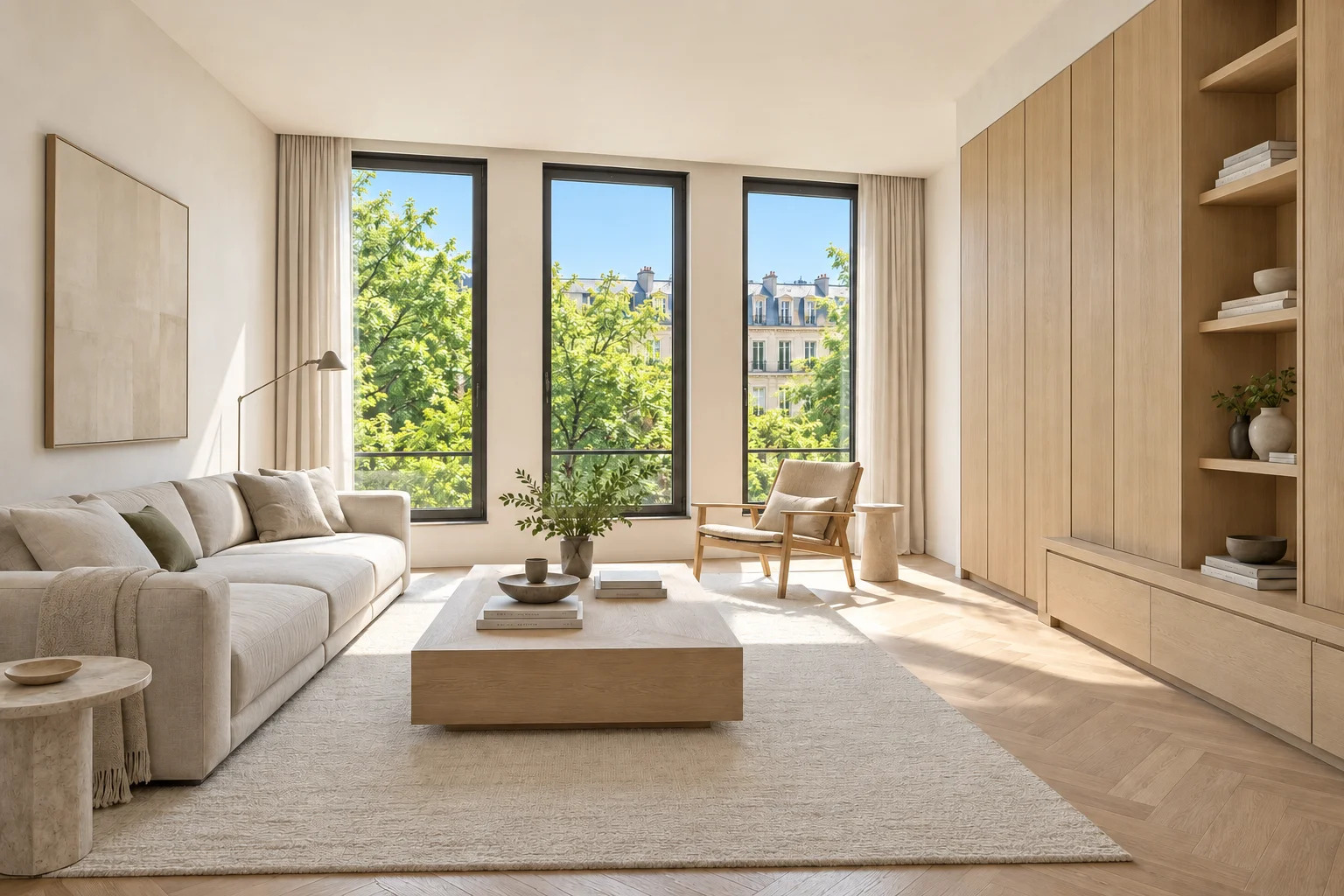 The same Northlight living room under midday light