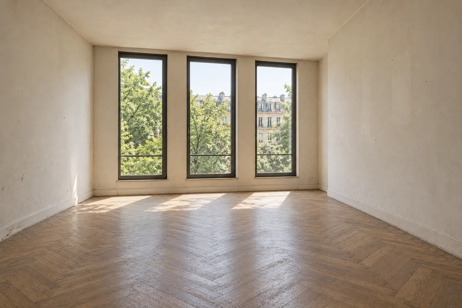 Northlight apartment before renovation, with dated finishes and fragmented space